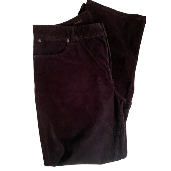 Talbots Black Corduroy Jeans Women 18 Plus High Waist Straight Leg Slimming NWOT - Picture 9 of 9